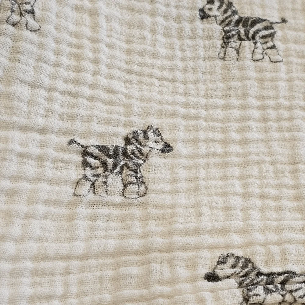 123 Swaddle Club Amazing Baby Zebra Receiving Swaddle Blanket 100% Cotton 40x40